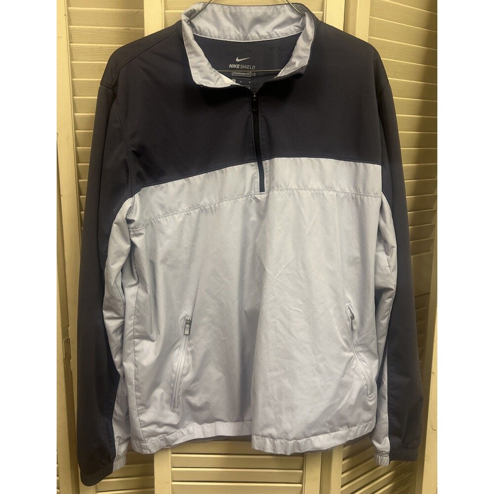 Men's Nike Shield Golf Quarter Zip Polyester Windbreaker Standard Fit Jacket